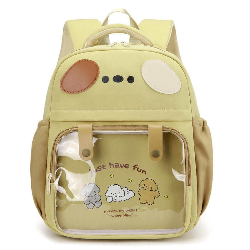 Backpack with Transparent Compartment and Playful Design Kalsten