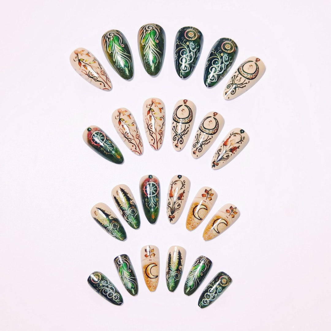 Artistic Celestial-Themed Nail Art Kalsten