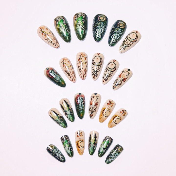 Artistic Celestial-Themed Nail Art Kalsten