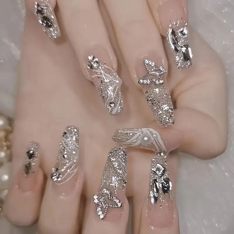 Glamorous Rhinestone Nail Art Kalsten