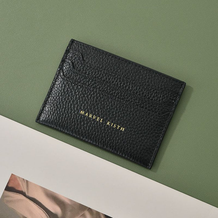 Textured Leather Card Holder Kalsten