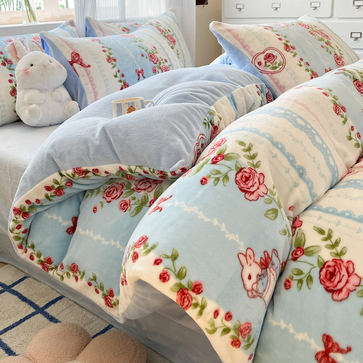 Plush Reversible Microfiber Comforter Set With Oversized Bolstered Body Pillow And Geometric Print