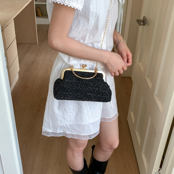 Vintage-Inspired Textured Crossbody Bag Kalsten