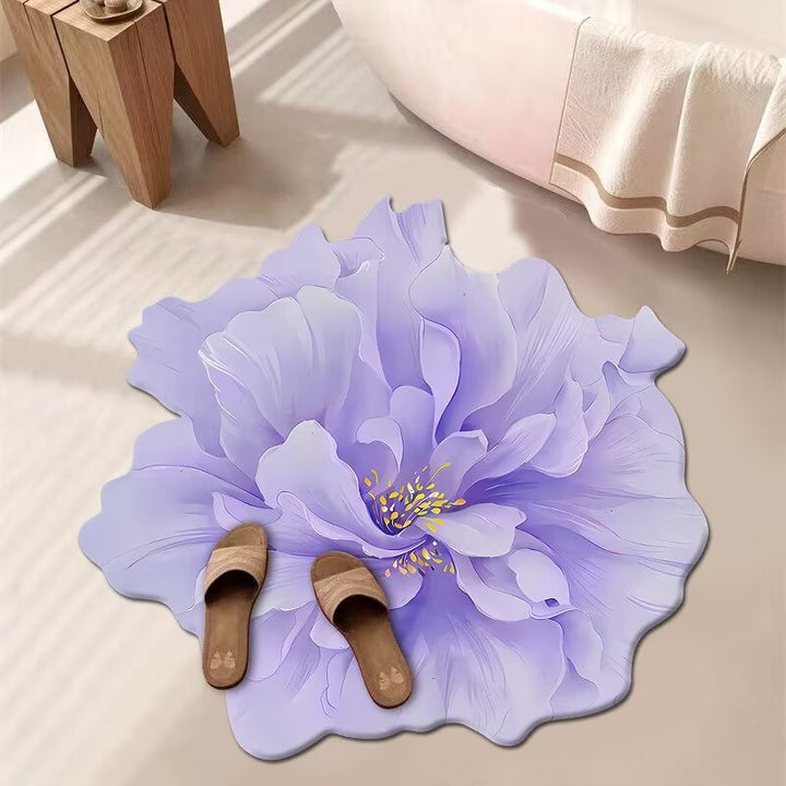 Artistic Floral Bath Mat