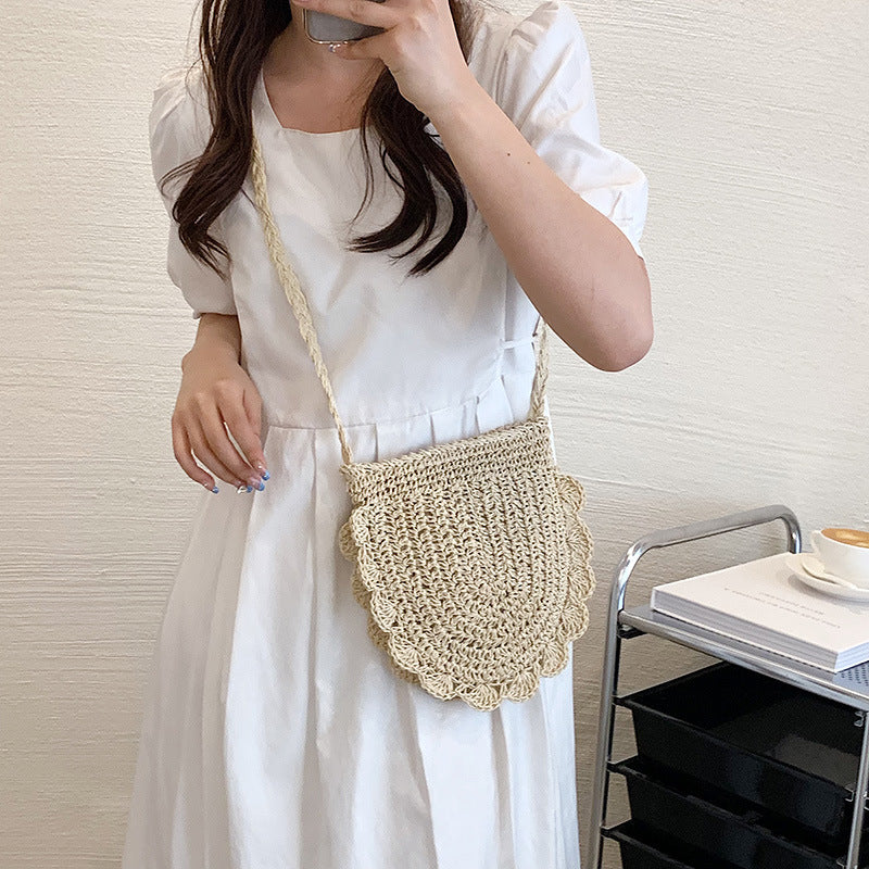 Hand-knotted macrame bag with special wave pattern Kalsten