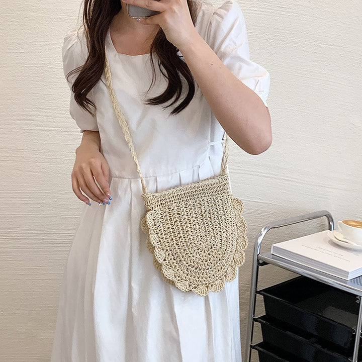 Hand-knotted macrame bag with special wave pattern Kalsten