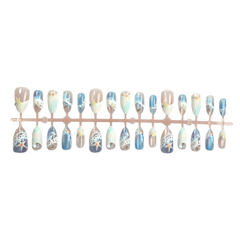 Sea-Themed Press-On Nail Art Set