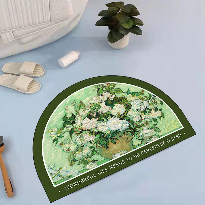 Artistic Ocean Scene Bath Mat