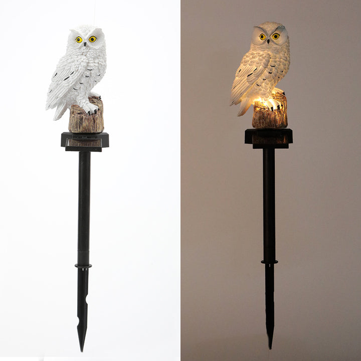 Solar-Powered Owl Garden Stake Light With Realistic Resin Perched Sculpture And Automatic Dusk-To-Dawn LED Kalsten