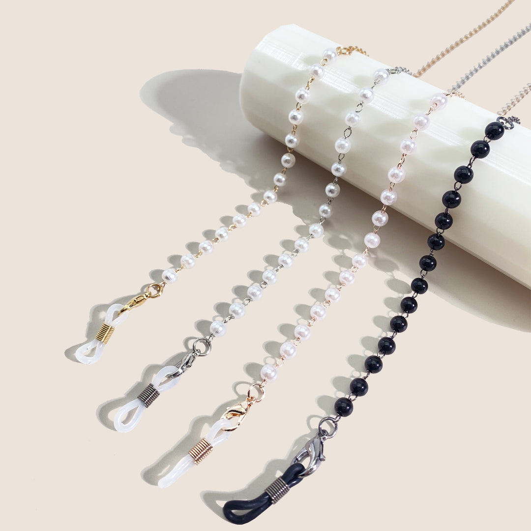 Pearl-Embellished Eyewear Retainer Chain Kalsten