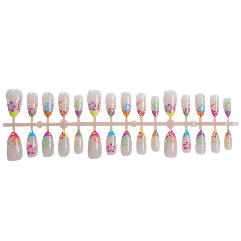 Exotic Floral Press-On Nail Art Kalsten