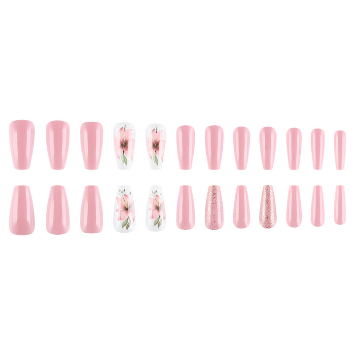 Floral Design Press-On Nail Art Set Kalsten