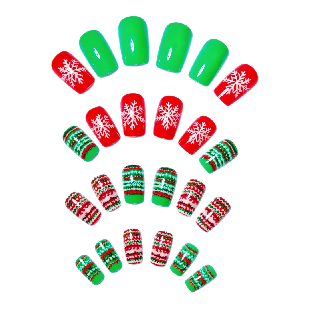 Festive Knit Pattern Nail Art Kalsten