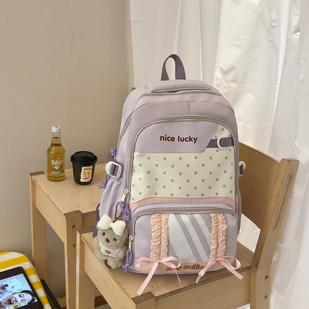 Stylish Multi-Functional Backpack with Cute Charms Kalsten