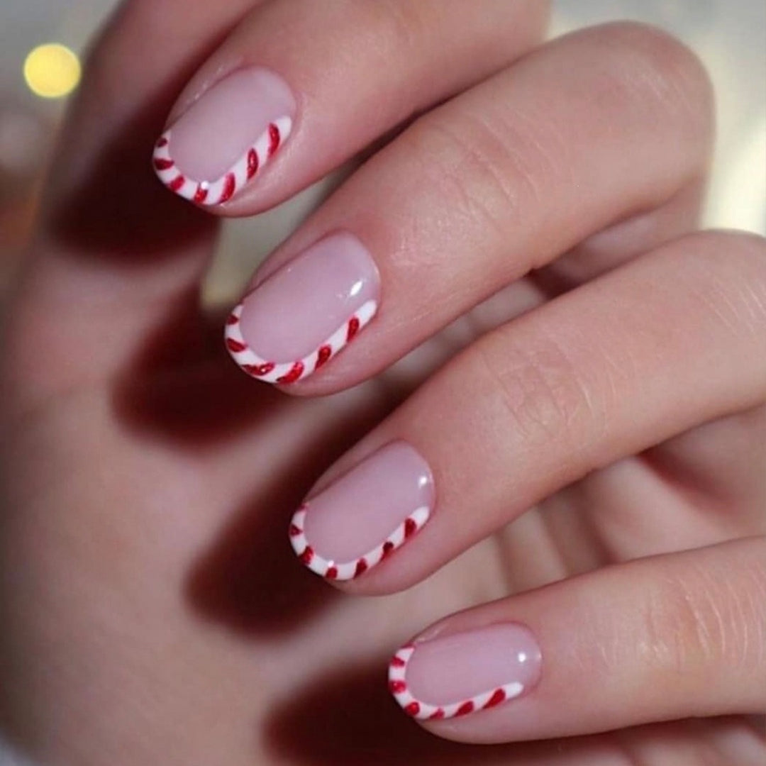 Artificial nail set with festive winter theme Kalsten