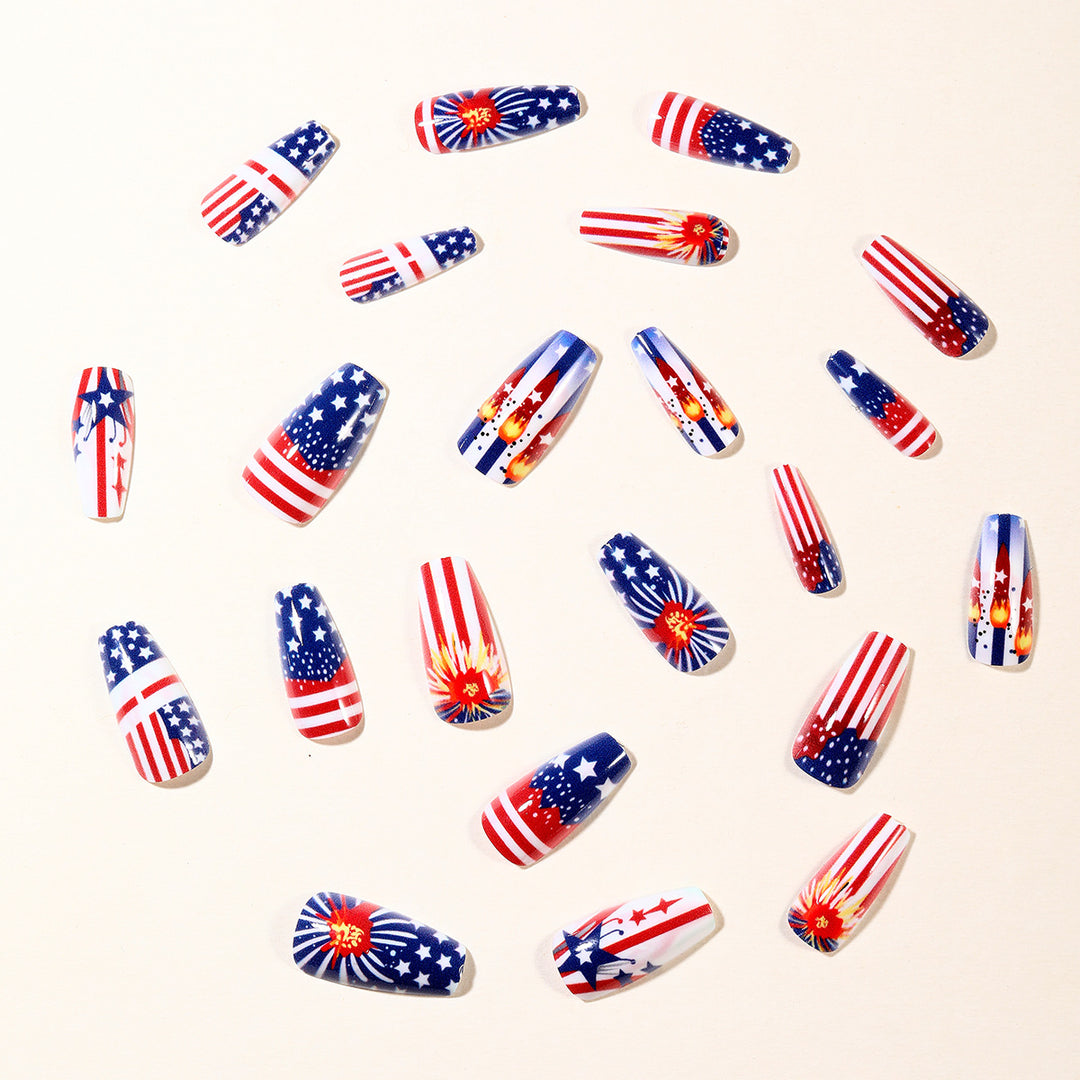 Patriotic Themed Nail Art Set Kalsten