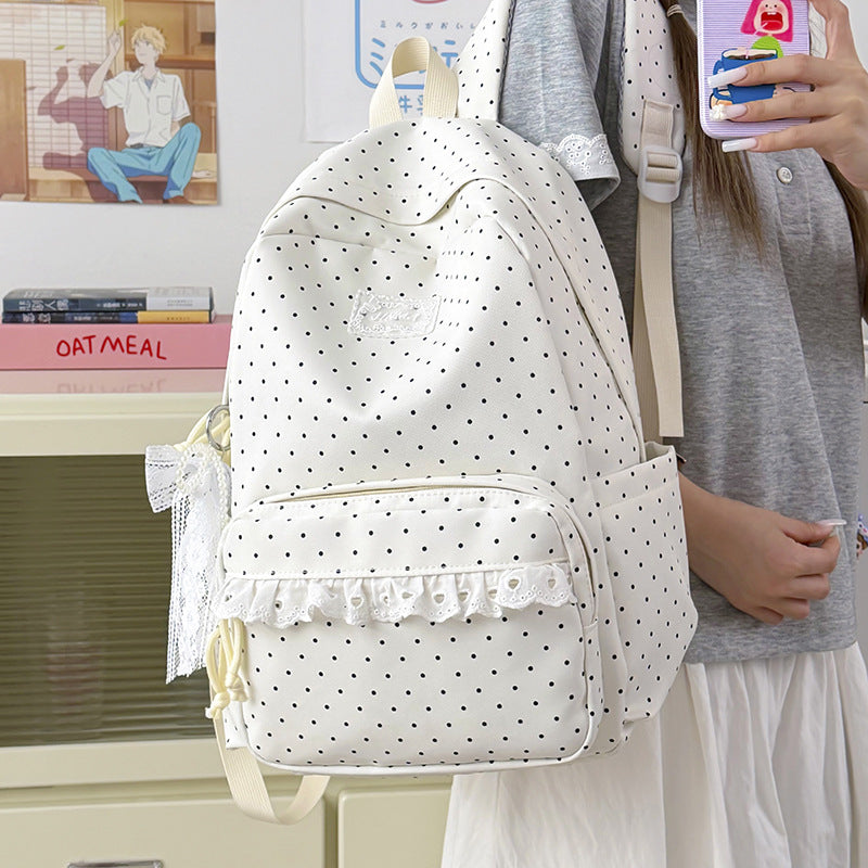 Charming Polka Dot School Backpack Kalsten