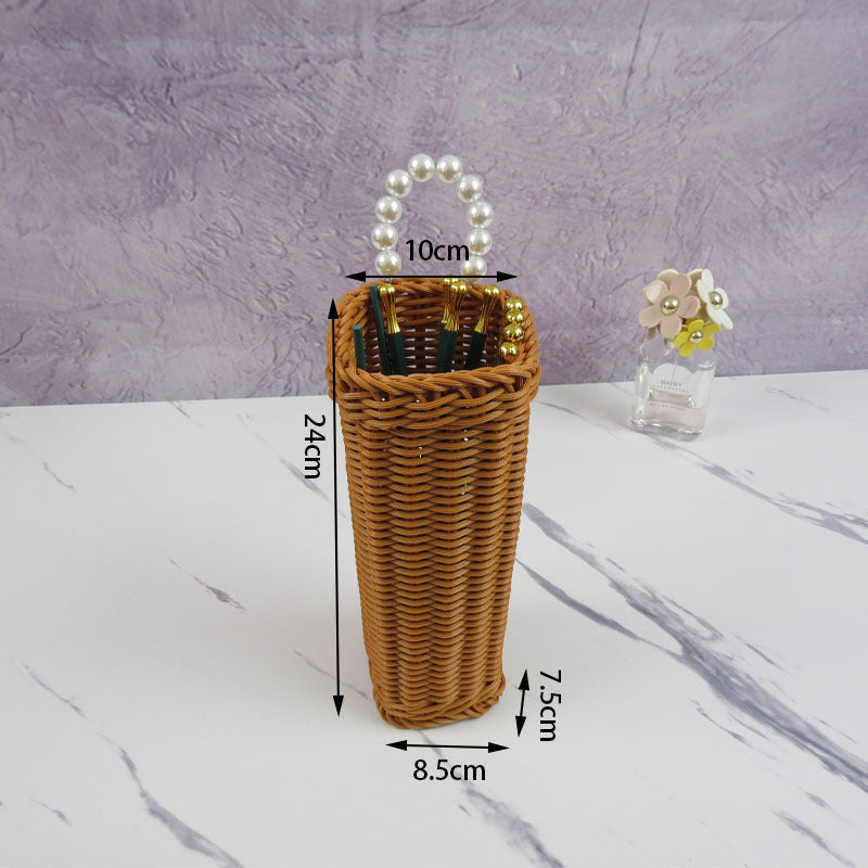 Woven Storage Basket with Handle Kalsten