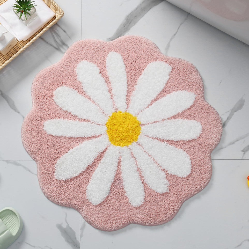 Plush Floral Bath Mat