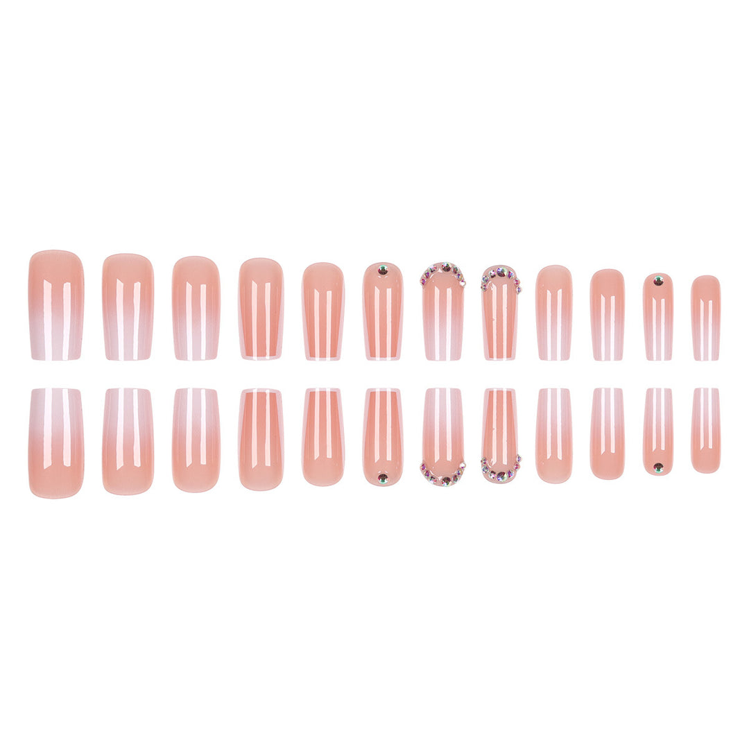 Elaborate Rhinestone-Embellished Long Press-On Nails Kalsten