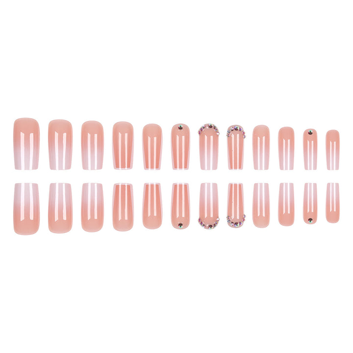 Elaborate Rhinestone-Embellished Long Press-On Nails Kalsten