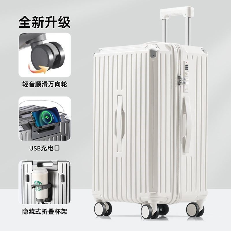 Hard-shell suitcase with ergonomic design and integrated USB port Kalsten