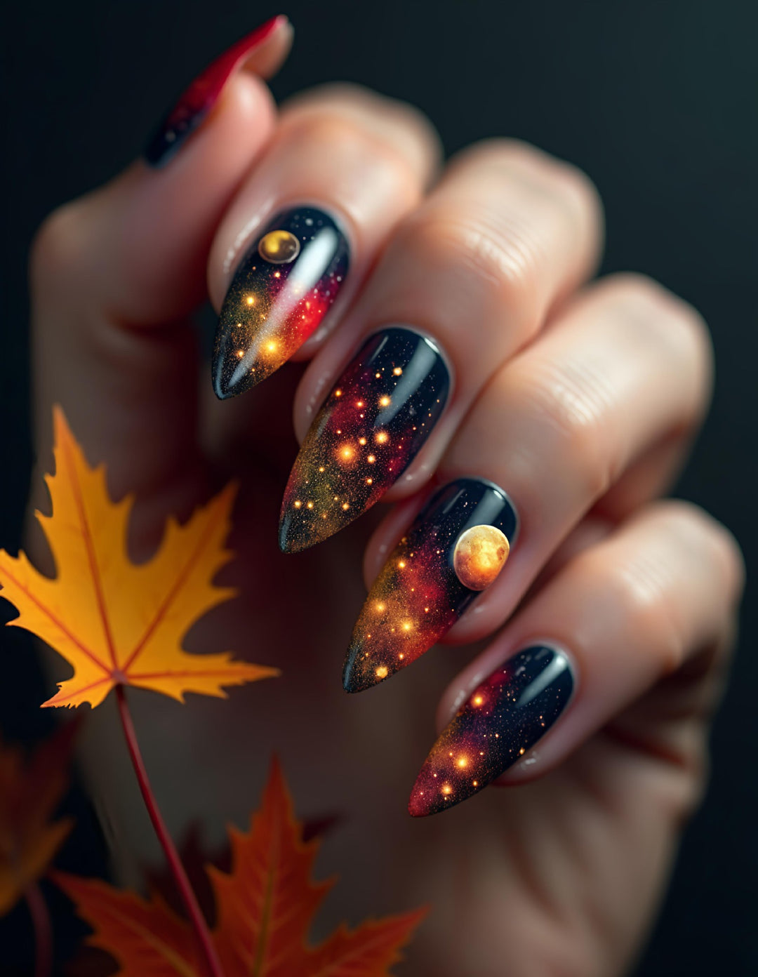 Celestial Galaxy-Inspired Nail Art Kalsten