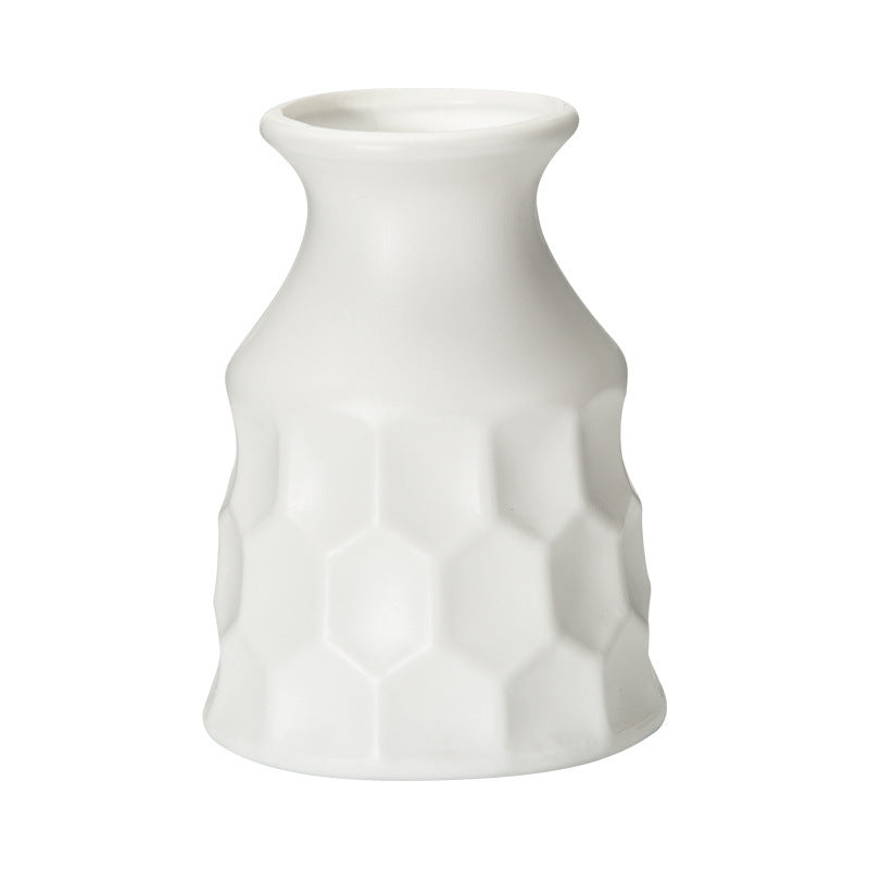 Textured Honeycomb Ceramic Vase Kalsten