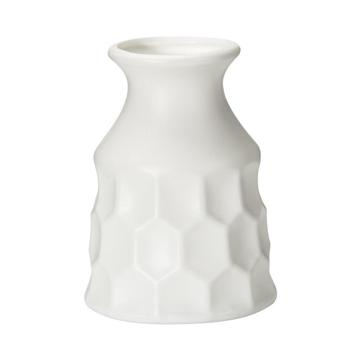 Textured Honeycomb Ceramic Vase Kalsten