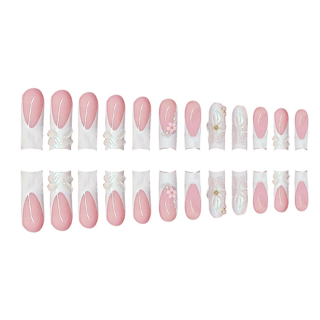 Decorative 3D Floral Press-On Nails Kalsten