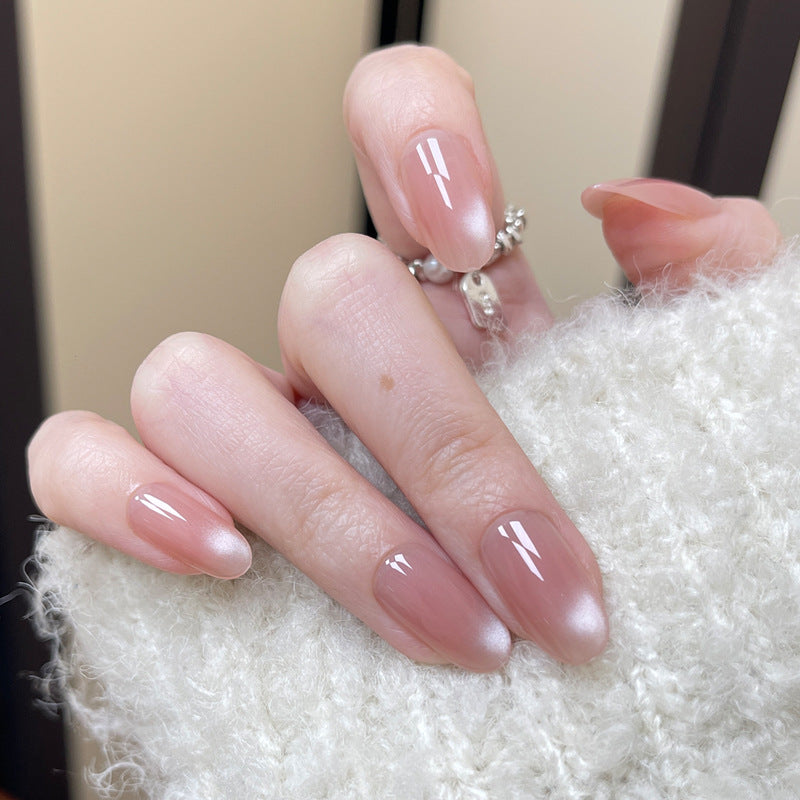 Stylish Press-On Nail Set with Elegant Glitter Accents Kalsten