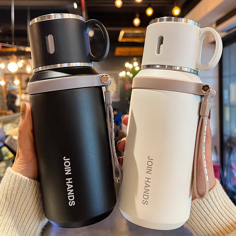 Women's Insulated Drinking Bottle with Ergonomic Grip and Leak-proof Lid System Kalsten