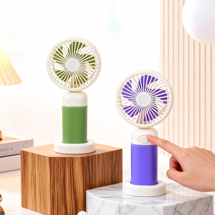 Women's Portable Mini Fan with USB Charging Function and Ergonomic Handle Kalsten