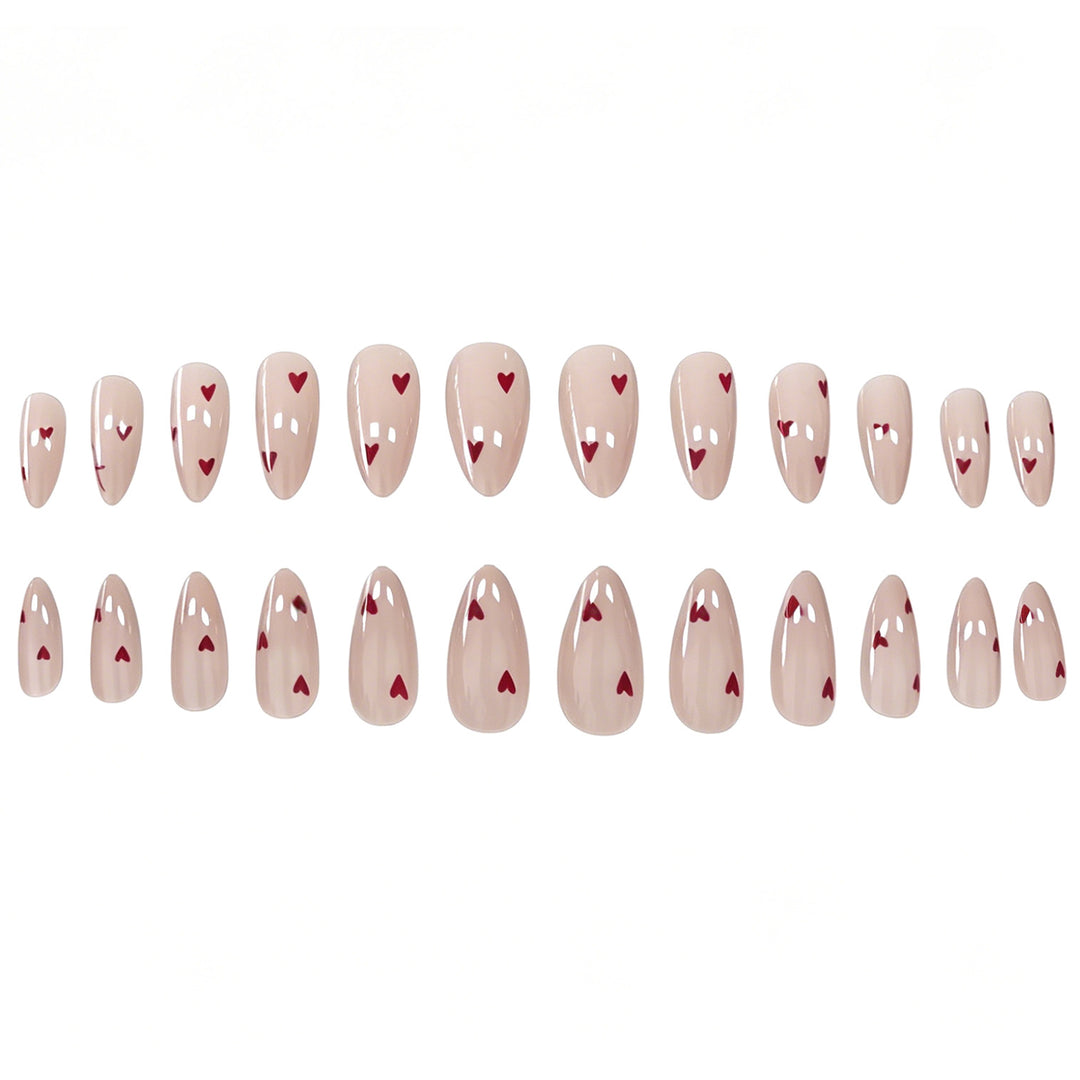 Heart-Design Acrylic Nail Enhancements Kalsten