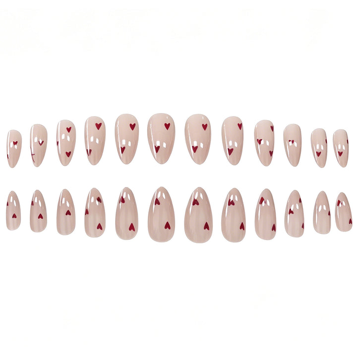 Heart-Design Acrylic Nail Enhancements Kalsten