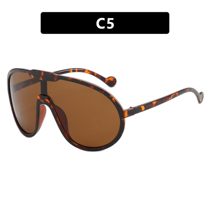 Women’s sporty sunglasses with wide frame and yellow lenses Kalsten