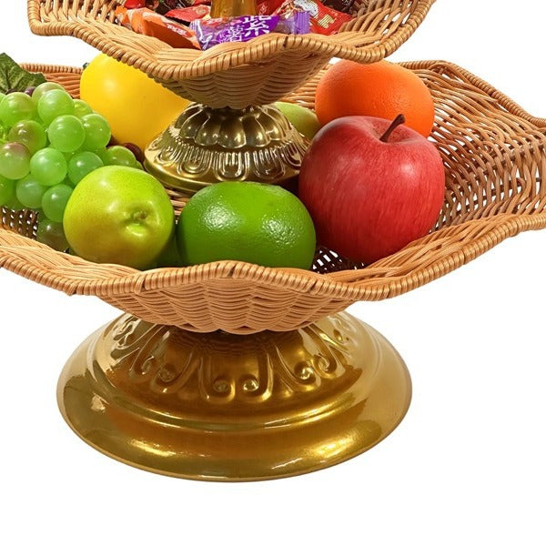 Women's elegant tray stand made of woven material Kalsten