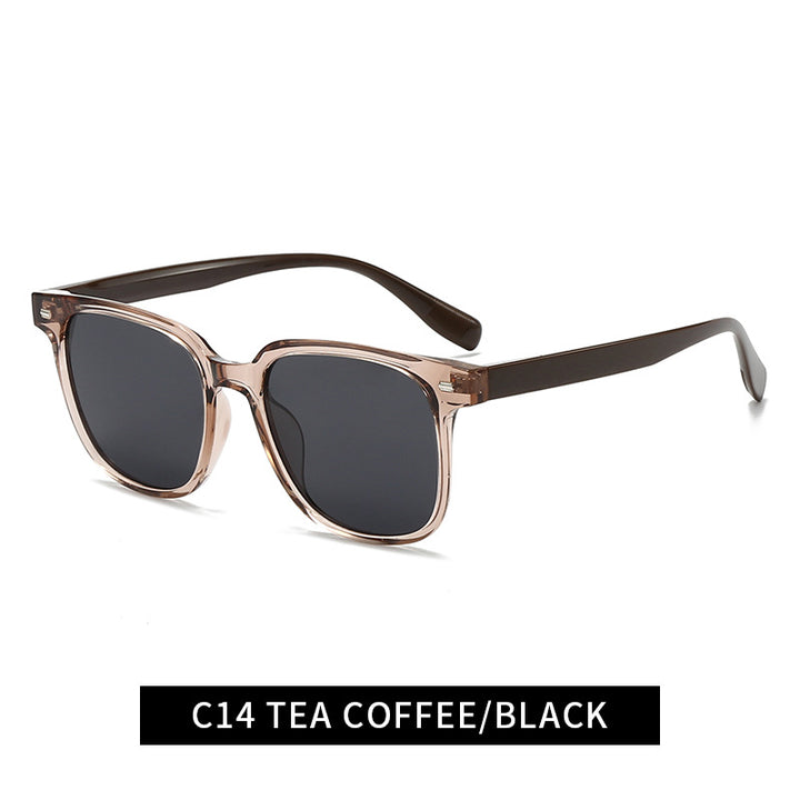 Women's modern square sunglasses with stylish, transparent frame Kalsten