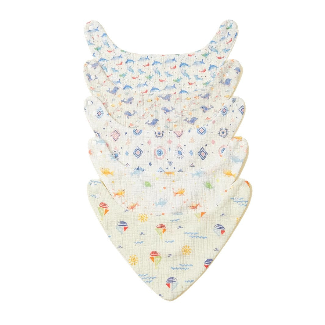 Soft Muslin Baby Bandana Bibs Set kalsten