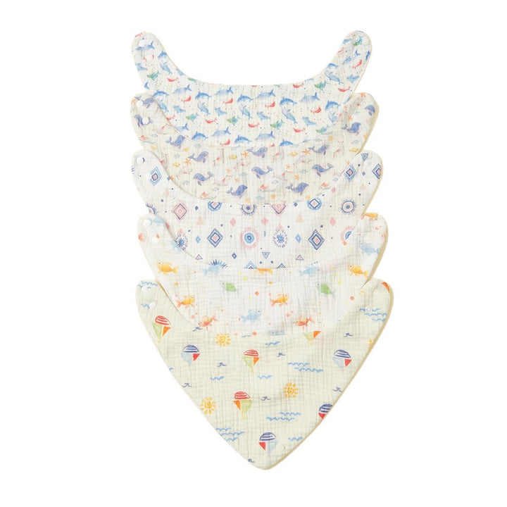 Soft Muslin Baby Bandana Bibs Set kalsten