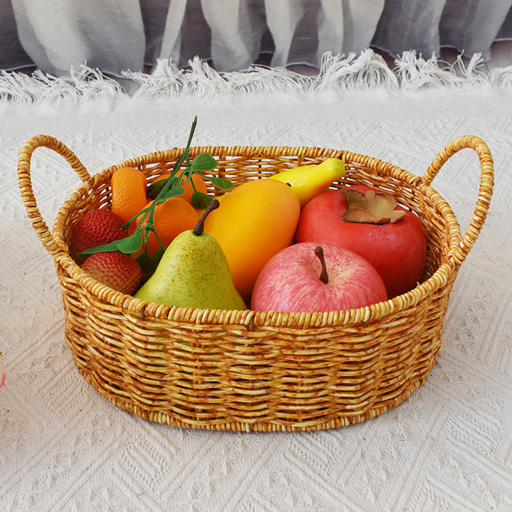Handcrafted Woven Storage Basket with Handles Kalsten