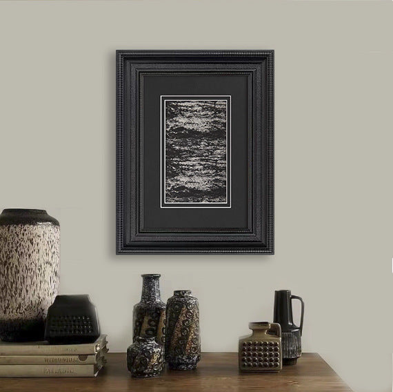 Framed Abstract Black and White Artwork
