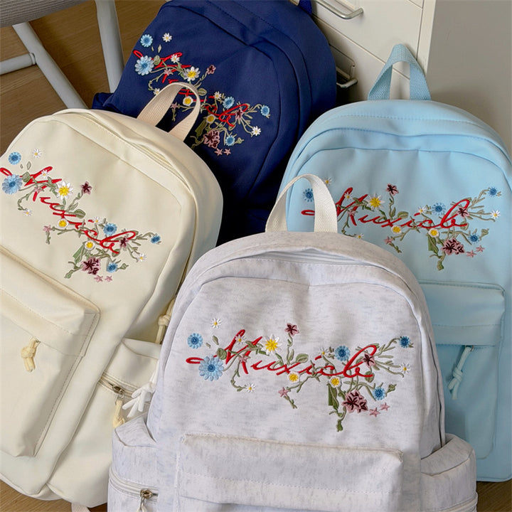 Stylish Embroidered Multi-Pocket Backpack Kalsten
