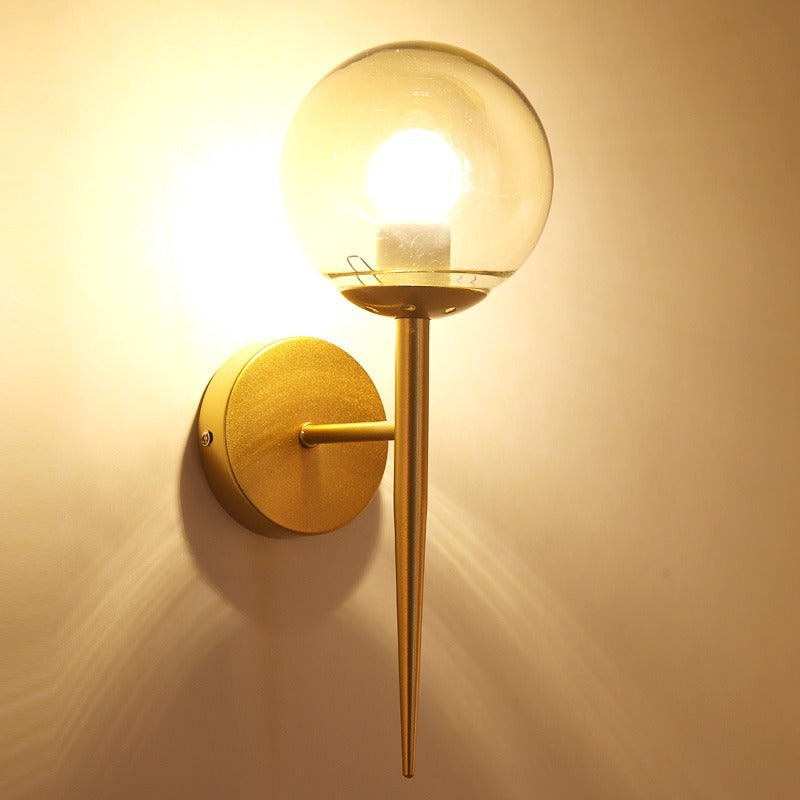 Contemporary Glass Globe Wall Sconce