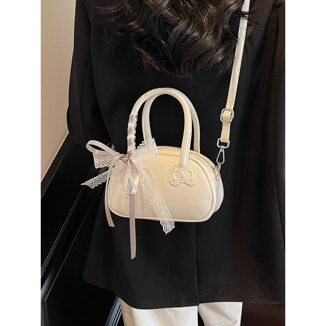 Elegant Bow-Detail Handheld Satchel Kalsten