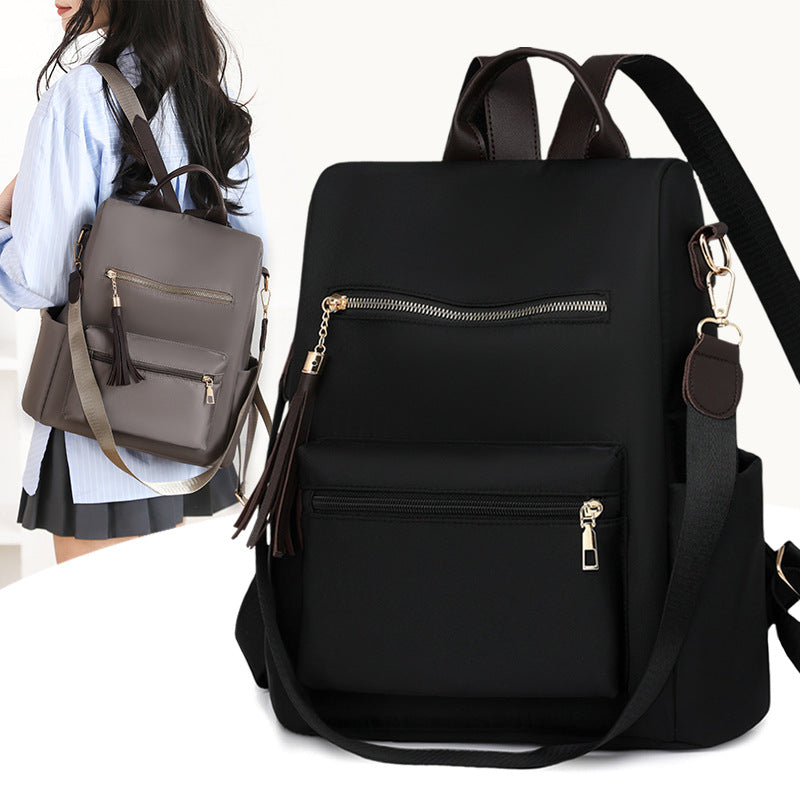 Elegant Multi-Pocket Backpack with Detachable Strap Kalsten