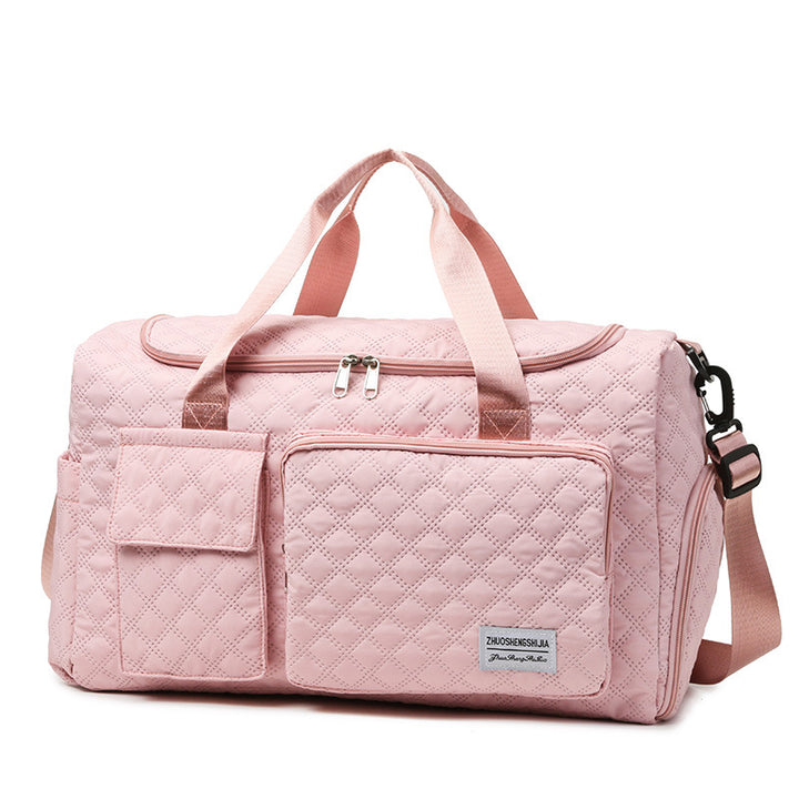 Quilted Multi-Compartment Sports Travel Duffel Bag Kalsten