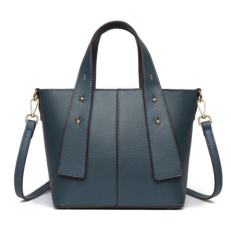 Textured Vegan Leather Multi-Pocket Tote Kalsten