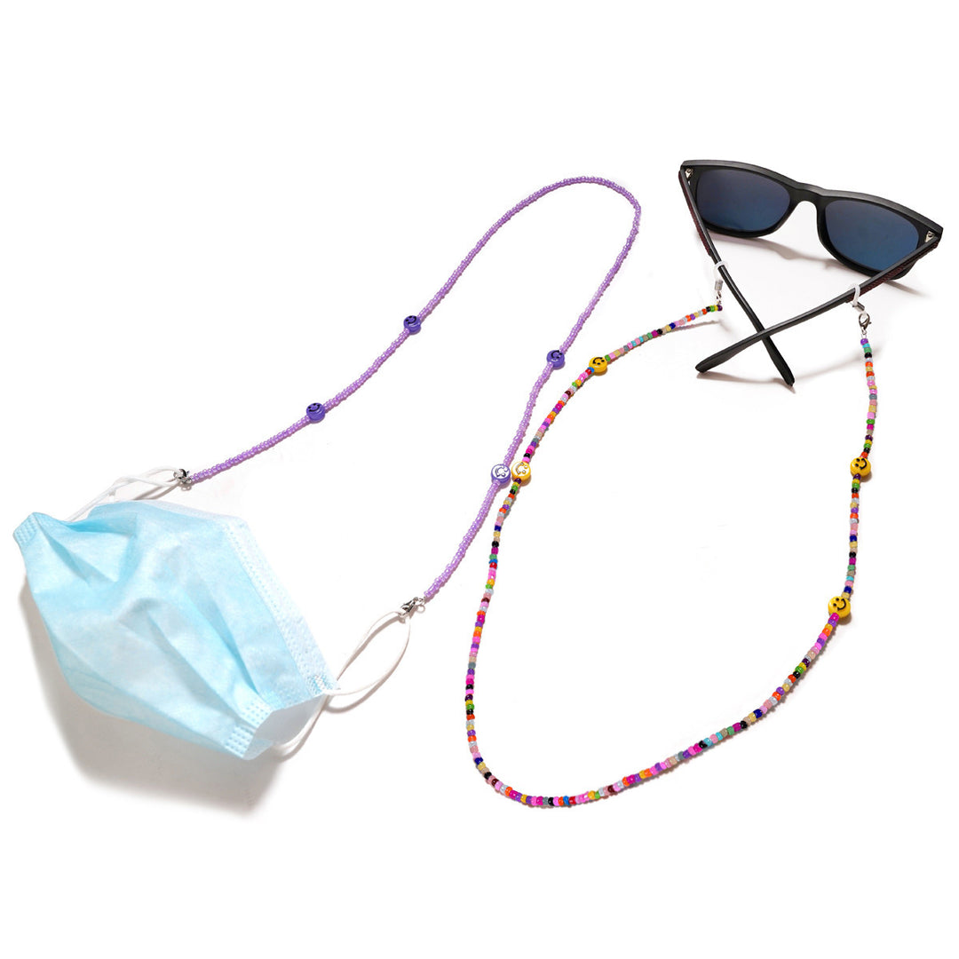 Decorative Smile Beaded Eyewear Chain kalsten