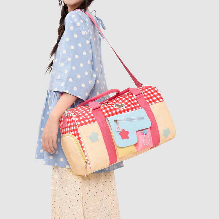 Playful Patterned Travel Duffel Bag Kalsten